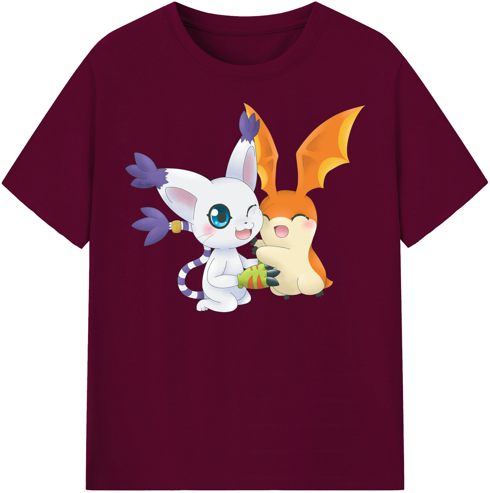 （画像用） Digimon デジタルモンスター/デジモン レディースカジュアルプリントTシャツ（綿100％）